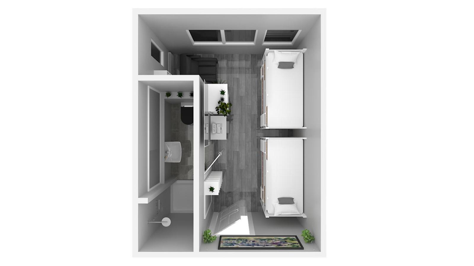 Hotel Ulm Zentrum - Komplettes Zimmer, Hochbett, Android Tv & Eigenem Bad - Perfekt Fuer Familien & Gruppen 部屋 写真
